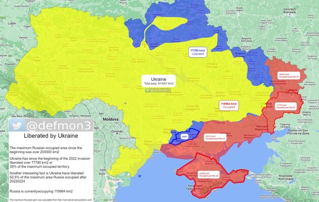 ЗСУ звільнили понад половину захоплених з лютого територій