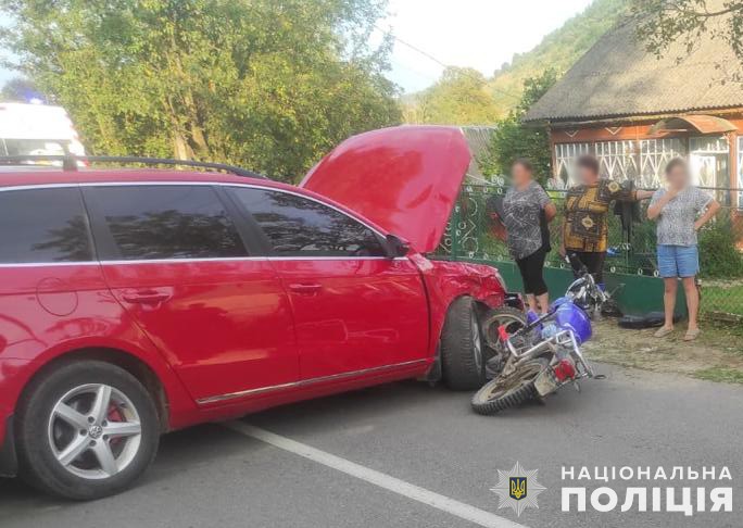 Внаслідок аварії на Львівщині постраждав 13-річний мотоцикліст