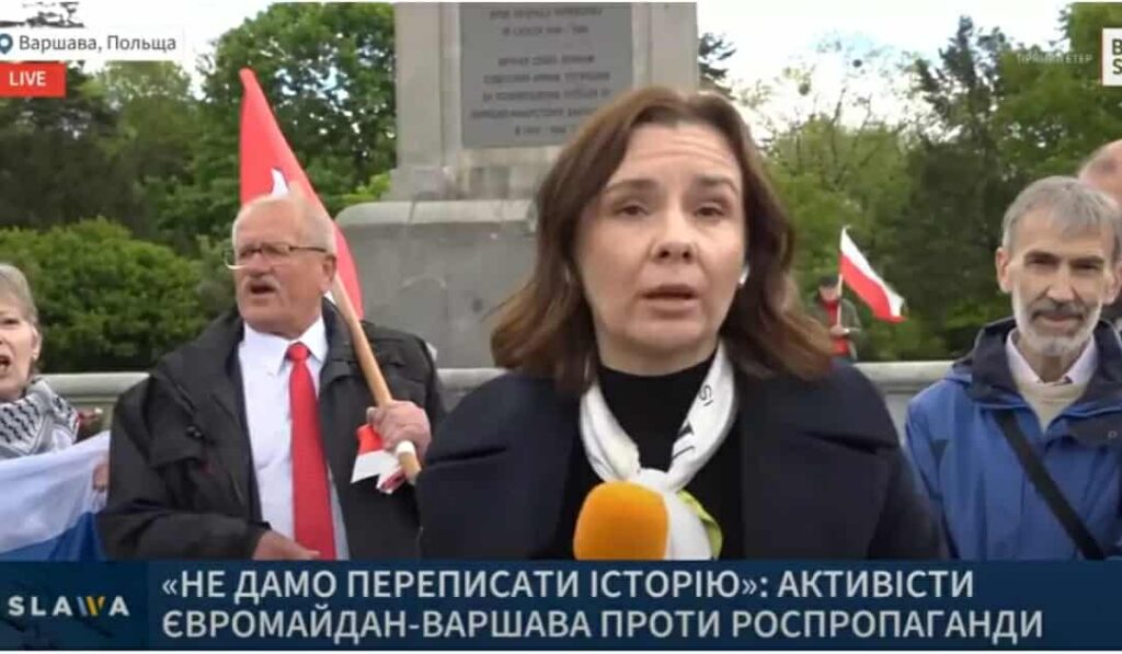 У Варшаві проросійські активісти перешкоджали роботі журналістки зі Львова