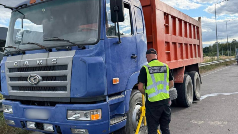 Укртрансбезпека на Львівщині оштрафувала перевізника на 51 000 грн за перевантаження самоскида