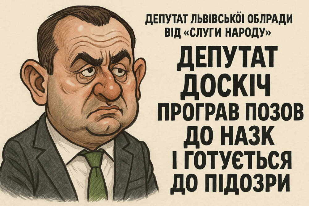 Депутат Львівської облради Доскіч програв позови до НАЗК і готується отримати підозру від НАБУ