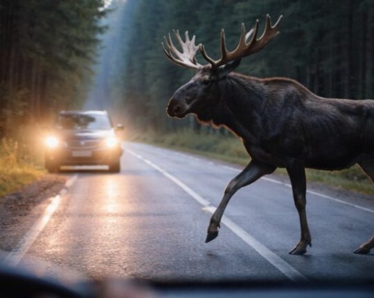 В ДТП на Львівщині загинув червонокнижний лось