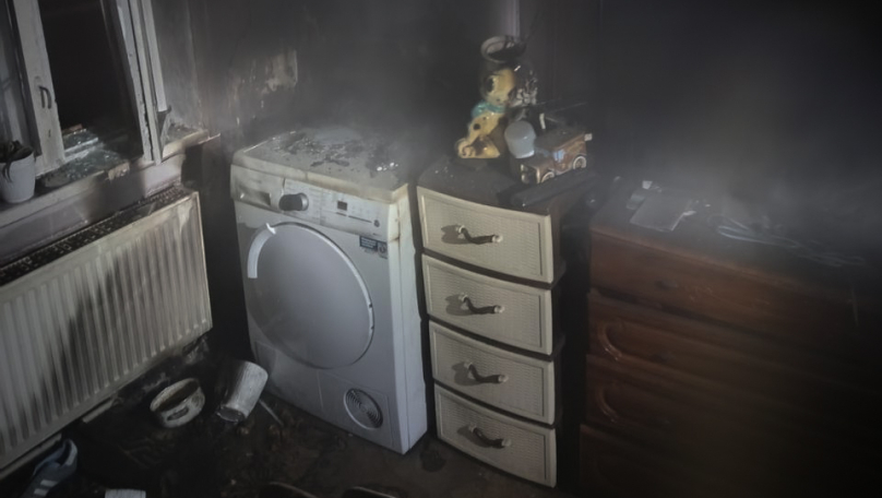 Через увімкнену пральну машину на Львівщині горіла квартира