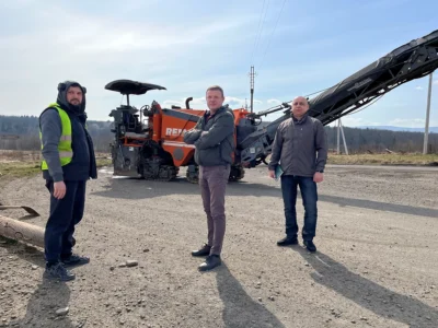 На Дрогобиччині ремонтують дорогу Нагуєвичі–Лішня