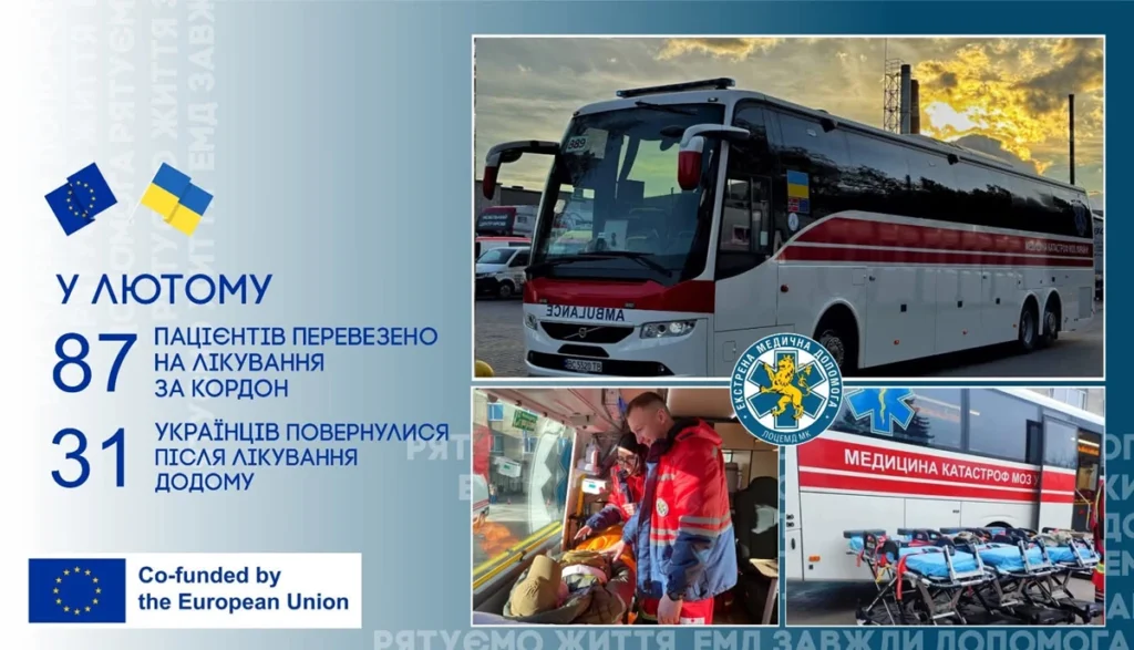 У лютому Центр ЕМД Львівщини здійснив понад 80 медичних перевезень