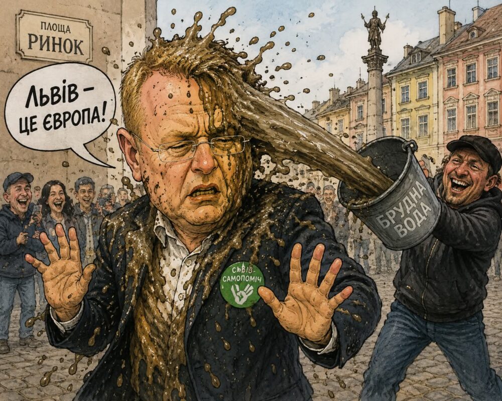 На площі Ринок Садового облили невідомою рідиною