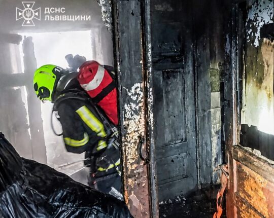 На Львівщині рятувальники ліквідували пожежу та не допустили знищення житлового будинку