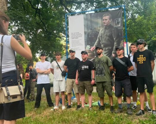 У Львові відзначили 119-річчя Романа Шухевича на місці майбутнього пам’ятника генералу (фото)
