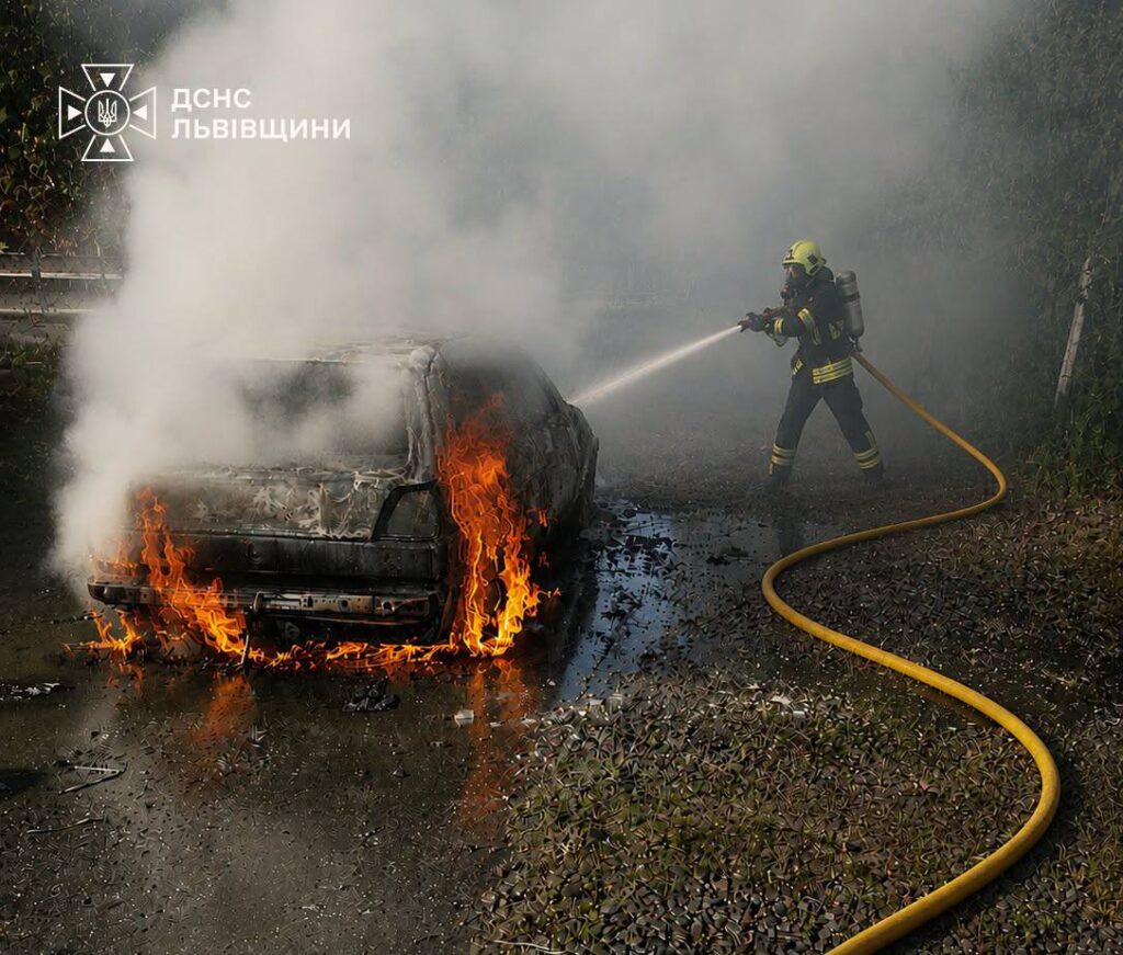 На Львівщині під час руху згоріло авто