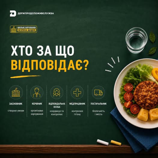 Хто відповідає за харчування дітей у школах: пояснення Держпродспоживслужби