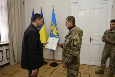 Львівська ОДА відзначила військових, які захищають небо над Україною (фото)