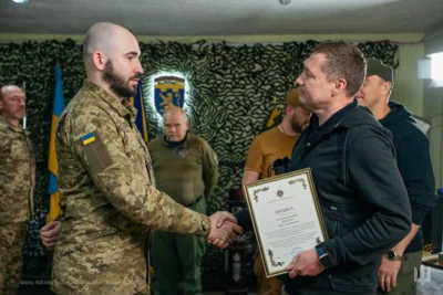 Максим Козицький зустрівся з воїнами 103-ї бригади у зоні виконання завдань (фото)